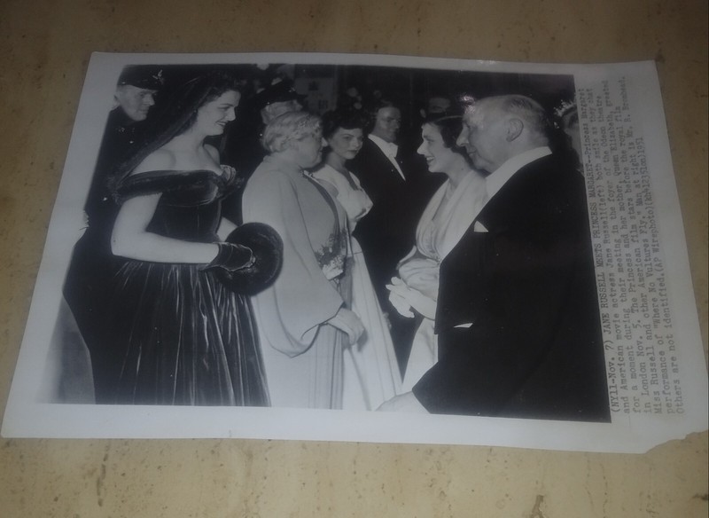 1951 Press Photo Jane Russell Princess Margaret Original London