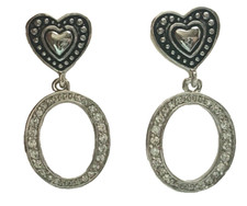 Montana Silversmiths Small Heart and Hoop CZ Earrings