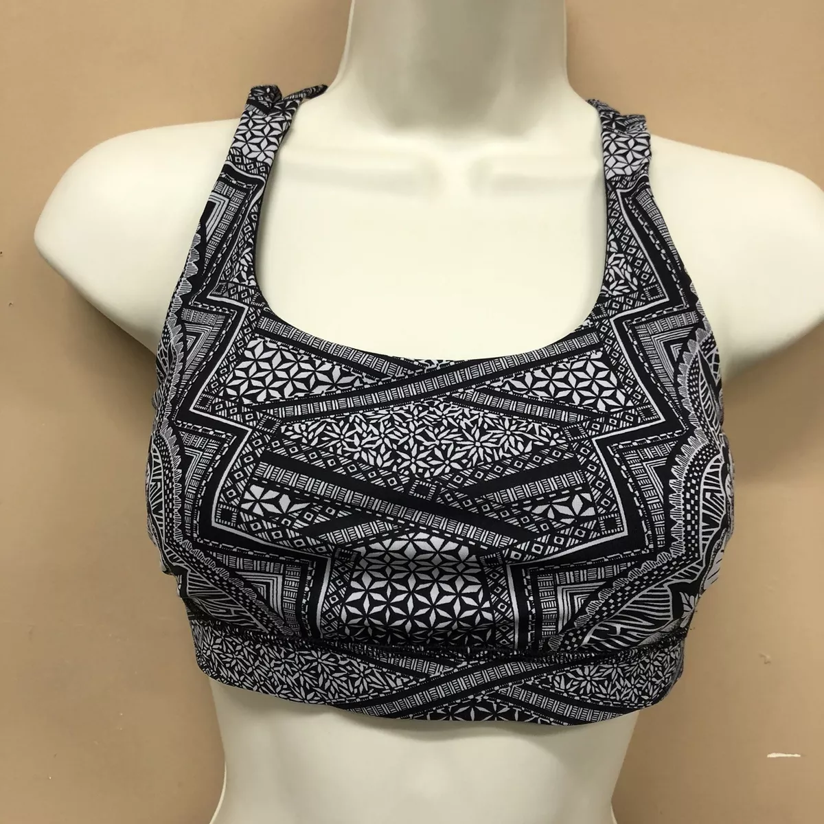 Lululemon Energy Bra Size 6 Inked Energy Bra Ice Grey Black Sports