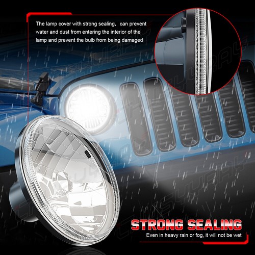 FIT Chevy chevelle 1971 -1973 7inch Round LED Headlights Hi/Lo Sealed Beam 2X US - Picture 6 of 17