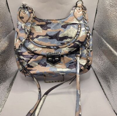 Aimee Kestenburg Metallic Camo Pebbled Leather Backpack Aimee Kestenberg Camo Pebbled Leather Backpack Handbag | eBay main image 4
