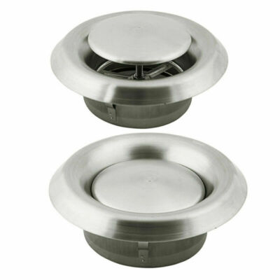 Moonjor 4" Wall Air Vent Cover, 304 Stainless Steel, External Vent Cover For Dryer & Bathroom