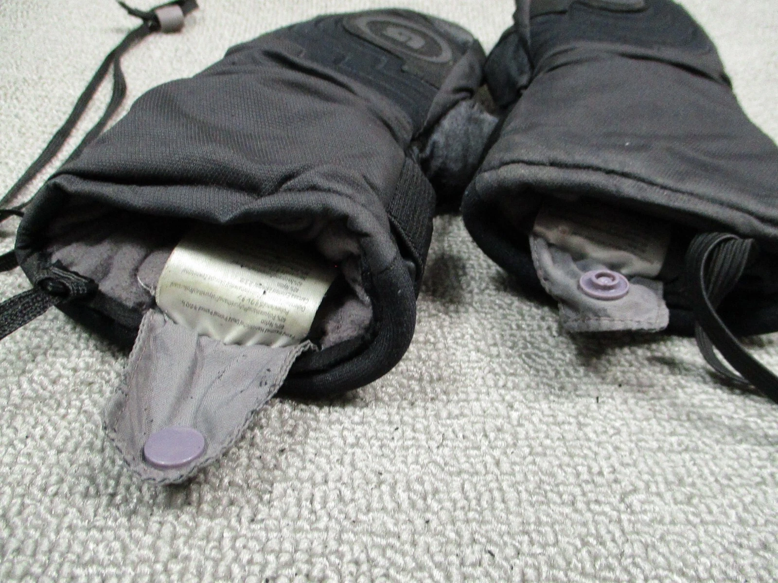 burton leather mittens snowboarding skiing gloves