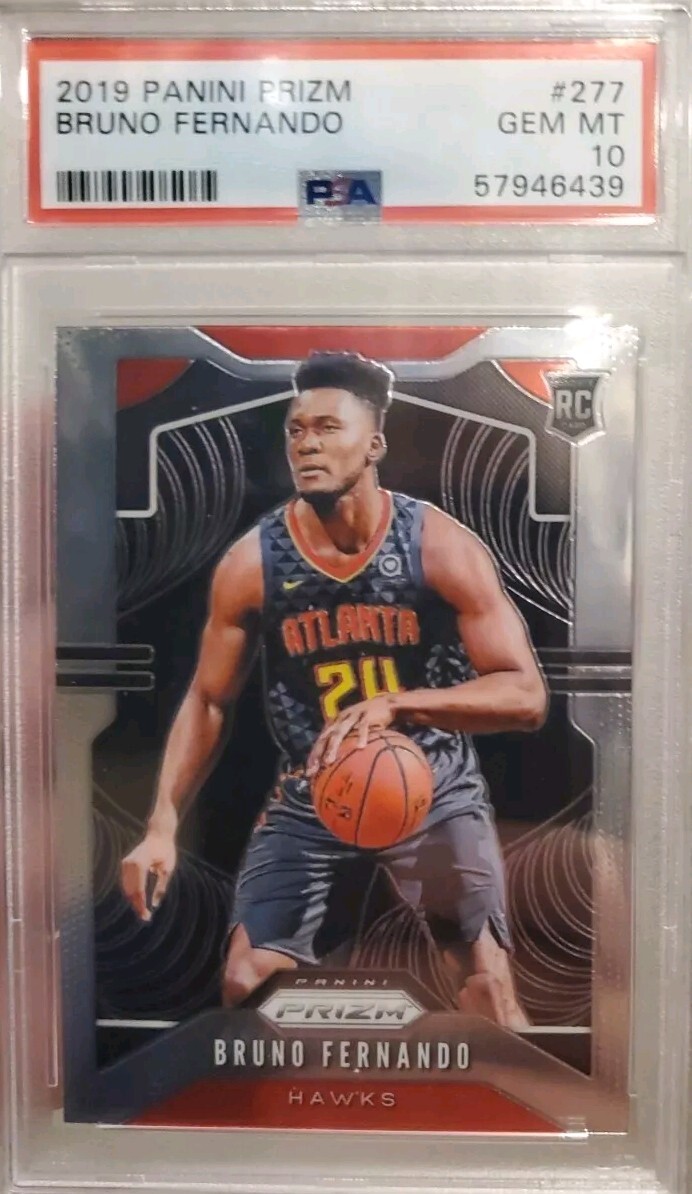 2019-20 Panini Prizm Bruno Fernando RC PSA 10 Gem Mint #277 Hawks
