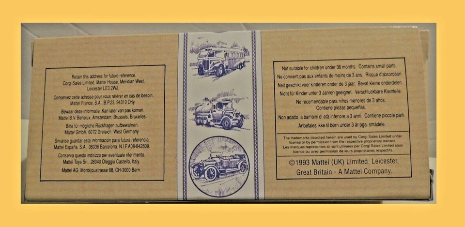 Corgi Classics 96415~MERCEDES 300 TECHO BLANDO~1:43-(1993 Mattel Reino Unido)*****¡Nuevo en caja! Foto 4 de 4