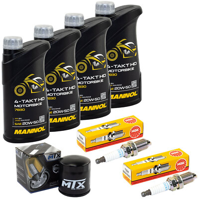 Öl Inspektion Set 4L für BMW R 1100 GS R 1150 R 850 1993-2005 Ölfilter Zündkerze