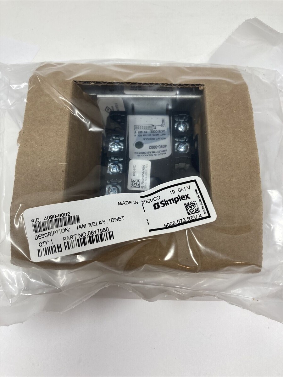 Simplex 4090-9002 IDNet Relay IAM Module – Addressable Form C Relay For Fire Alarm Control, HVAC, Elevator Capture & Fan Control, New
