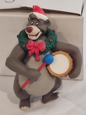 Grolier Christmas Magic Disney BALOO Ornament 26231 140 W/ Box Jungle Book Bear