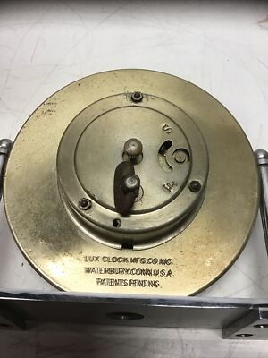 1930's Era Art Deco Table Clock The Lux Clock Mfg. Co. Waterbury