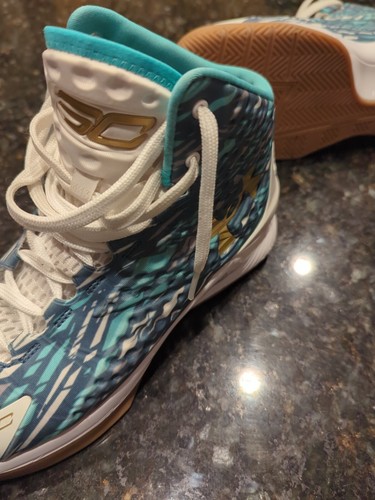 Under Armour Curry 1 Icon Size 9 -10 Basketball Shoes Teal White Promo Clean - Picture 8 of 8