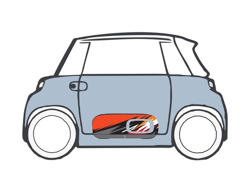 Set Adesivi Opel Rocks sportello fiancata laterale lampo racing OR C 20 - Picture 3 of 3
