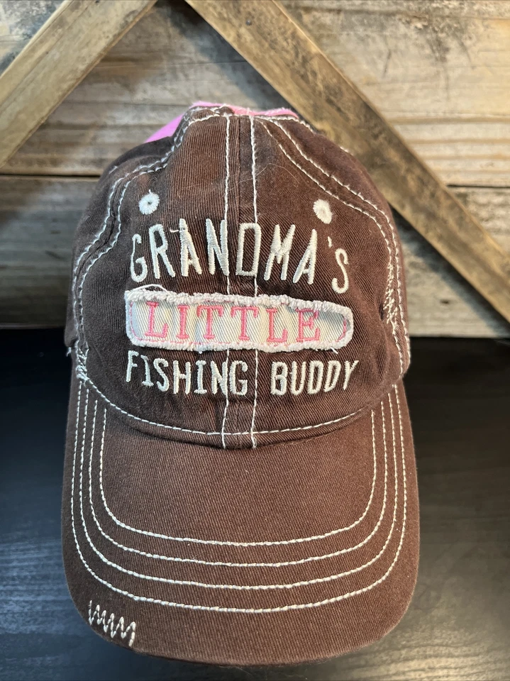 Sombrero de abuela pequeño compañero de pesca infantil niña 6-12 meses lubina tiendas profesionales Foto 4 de 4