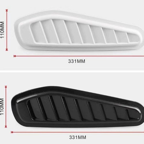 2* Air Flow Intake Hood Scoop Bonnet Vent Cover Universal Black Car Decorative - Picture 8 of 29