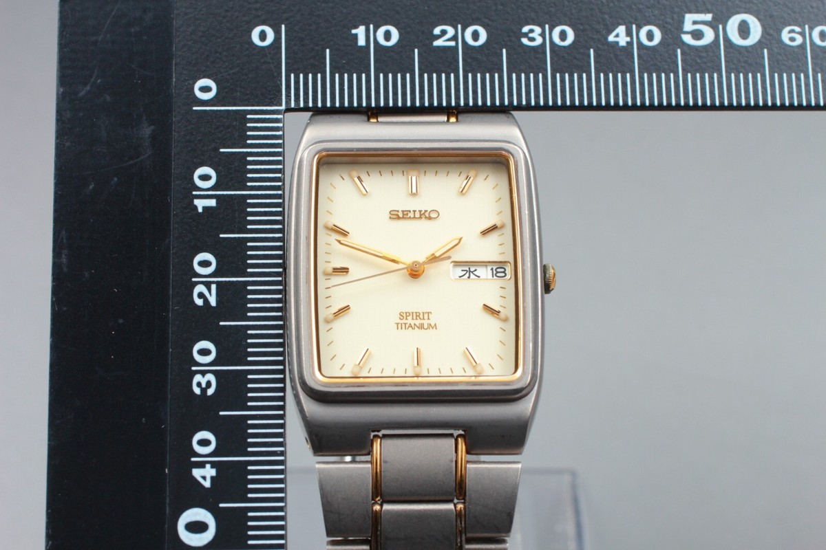 時計 SEIKO SPIRIT 7N33-5A30 TITANIUM QUARTZ Vintage 1997 [Exc+5] Seiko Spirit 7N33-5A30 Titanium Quartz