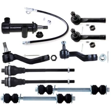 9 Pcs Front Pitman Idler Arm Tie Rods Sway Bars Kit For GMC Sierra 1500 4WD