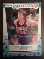 1989 Fleer Sticker Tom Chambers #11 Suns Basketball