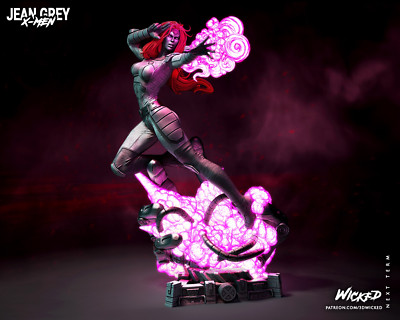 Jean Grey, Dark Phoenix, X-Men, 3D Druck, Statue, Figur, Marvel, UNBEMALT