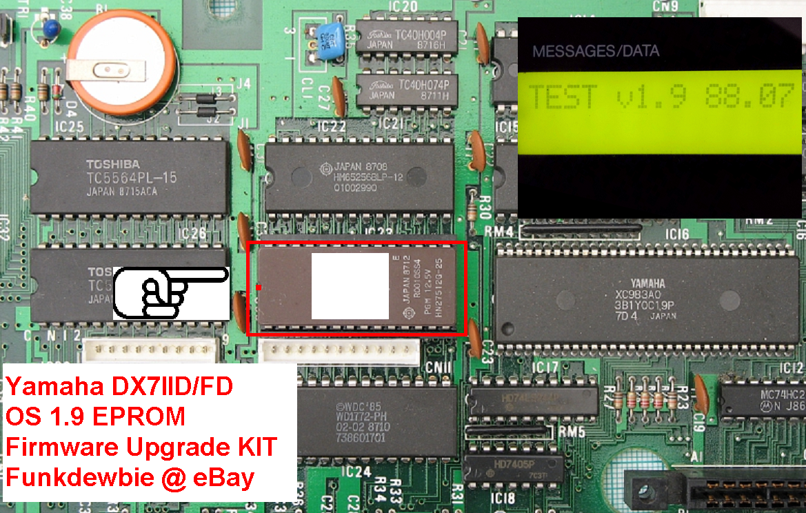 Yamaha DX7IID/FD Firmware V. 1.9 Latest OS EPROM Update Upgrade - Foto 12