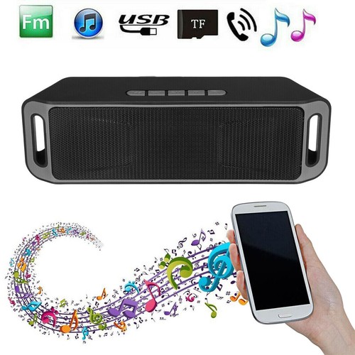 Bluetooth Speaker Wireless Outdoor Stereo USB/TF/FM Radio Loud Speaker Gray NEW - Picture 10 of 11