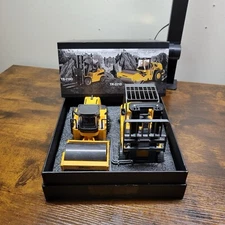 Top Race Metal Diecast Construction Set Heavy Metal Fork Lift and Road Roller