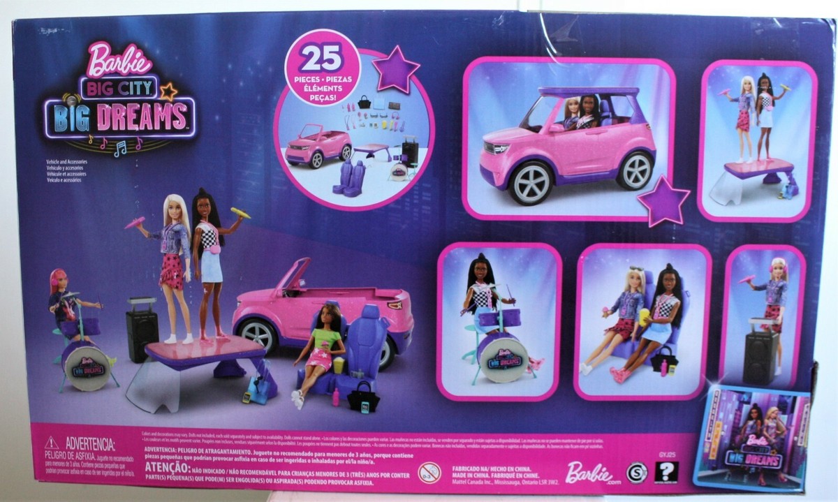 Mattel Barbie Big City Big Dreams Vehicle Playset 25 pieces