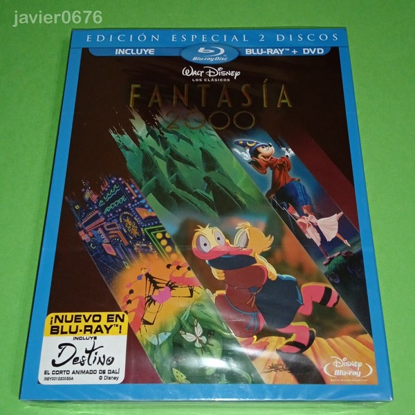 FANTASIA 2000 CLASICO DISNEY NUMERO 38 COMBO BLU-RAY + DVD NUEVO PRECINTADO