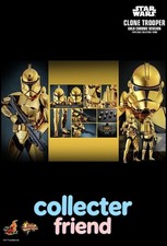 IN STOCK Hot Toys MMS735 STAR WARS 1/6 Clone Trooper Gold Chrome Version NEW