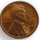 1944 Lincoln Penny MS Uncirculated Gem-Bright Red Good Luster Very Clean