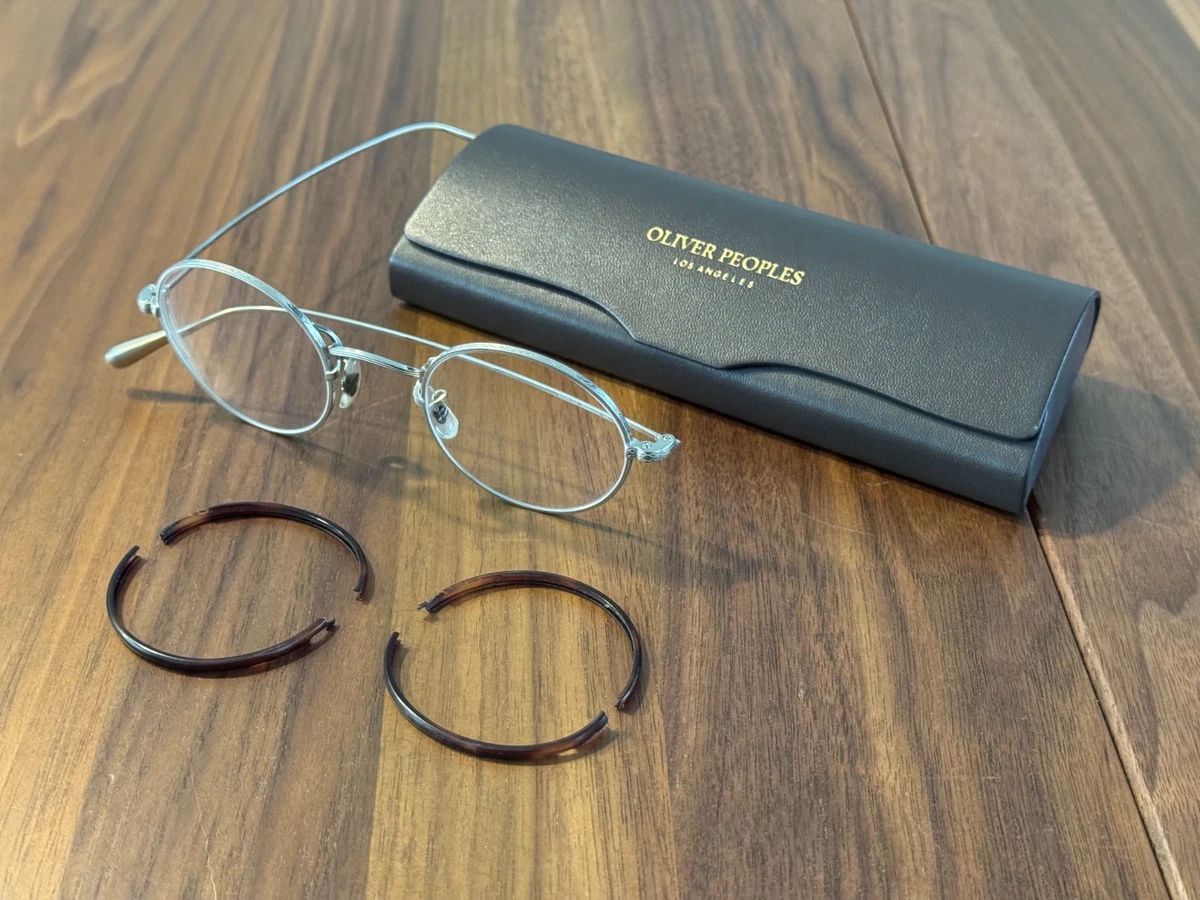 美品 OLIVERPEOPLES サングラス TITANIUM Gallaway OLIVER PEOPLES◇TITANIUM Gallaway/46□22-145/メガネ/ボストン