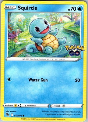 Pokemon Squirtle Normal Common Pokemon GO 015/078 NM