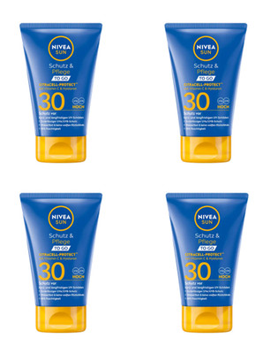 4 x Nivea Schutz & Pflege to go Sonnencreme LSF 30 je 50ml