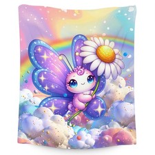 Girls Blankets - Butterfly Blanket Gifts - 40x50 Inches Cute Cozy Soft Flanne...