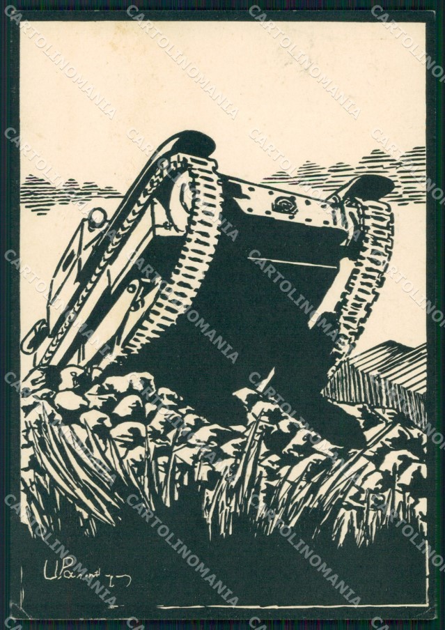 Militari IV Battaglione Carri Armati PIEGHINA cartolina MT9865