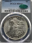 1890-O $1 Morgan Silver Dollar Coin PCGS M64+ GREEN CAC