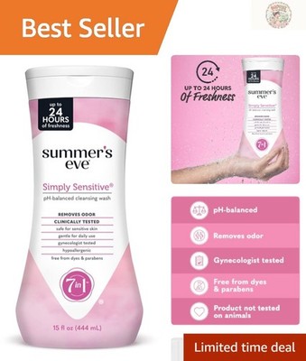 Summer's Eve Simply Sensitive 15 Oz Feminine Wash - Odor Removal & Freshness