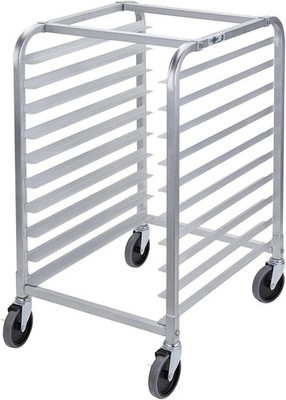 Bun Pan Bakery Rack 10 Tier with Wheels, Aluminum Racking Trolley Storage for