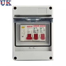 2 Way Garage Shed Camper Van Caravan Consumer Unit Fuses Box with RCD and 2x MCB