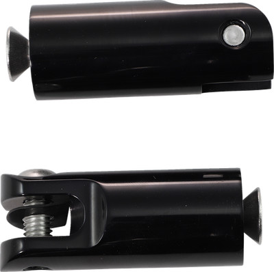 Accutronix FPMT200-B Front Foot Peg Mounts Black 3/8-16 Billet Universal