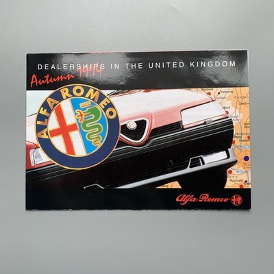 Alfa Romeo Händlerliste Karte Herbst 1994 UK Markt Faltprospekt