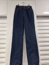 Vtg 70s Lee Riders Sanforized Union Made Usa Jeans 24x30 Denim Indigo Raw TALON