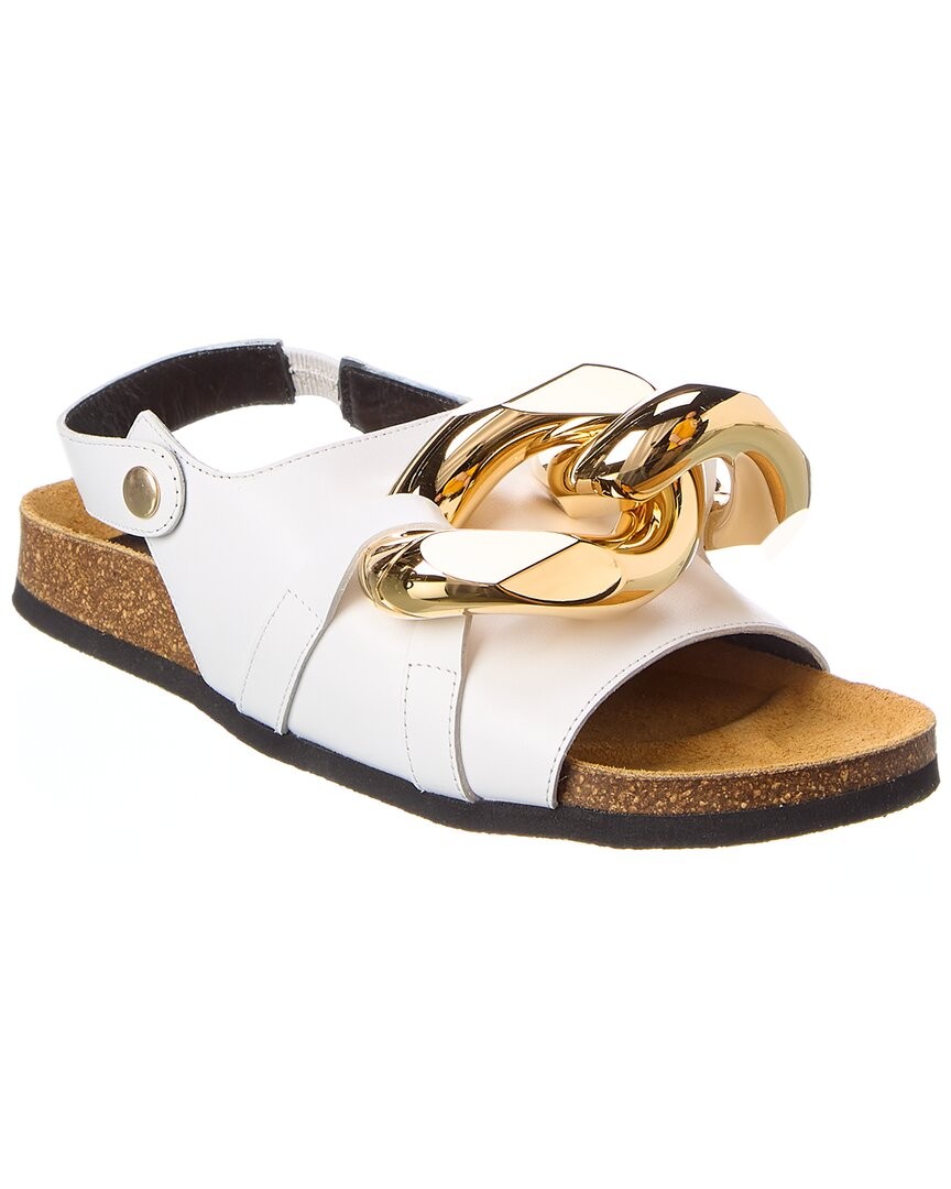 Jw Anderson Chain Leather Sandal Womens White 35 58590₽