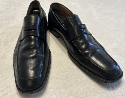 Johnston Murphy Men s Shoes Size 11 M Black Loafers Slip On Sheepskin Penny 