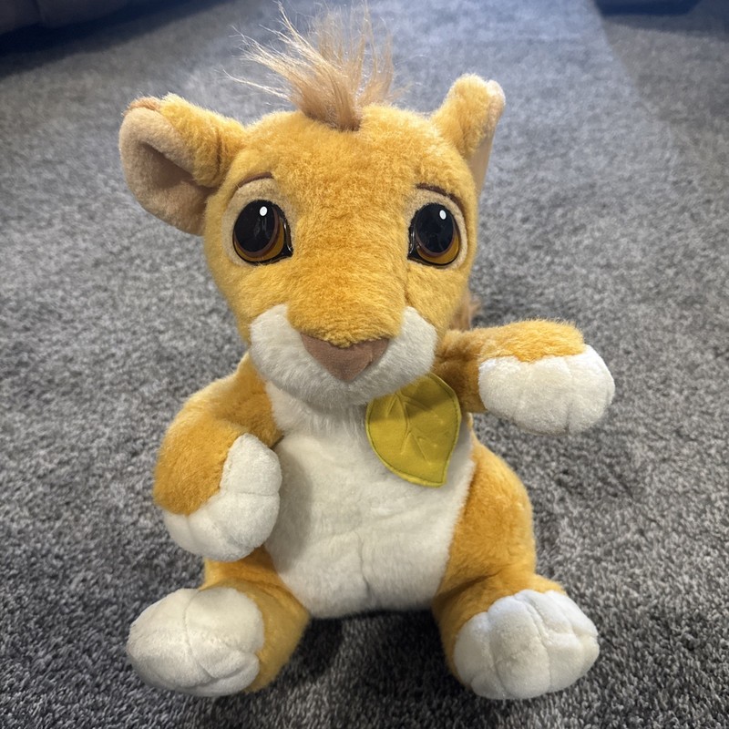 Vintage Lion King Talking Baby Simba Cub Plush 12" Untested Mattel Disney 1993