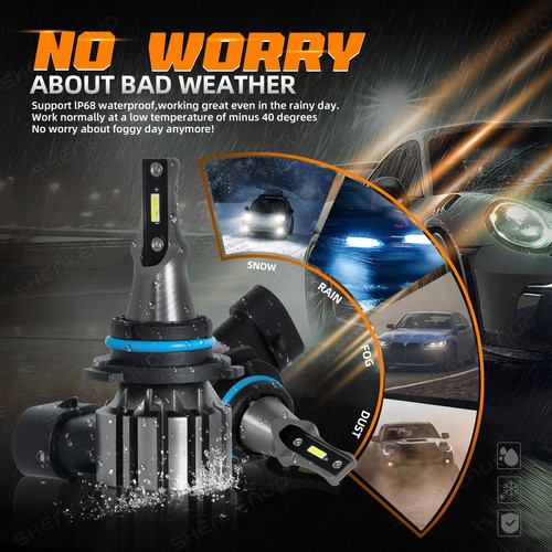 For Dodge Charger 2006-2007-2008-2009 6x 6000K LED Headlights Hi/Low Fog Lights - Picture 12 of 12