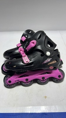Kryptonics Vicious Youth Adjustable Inline Skates Black Pink