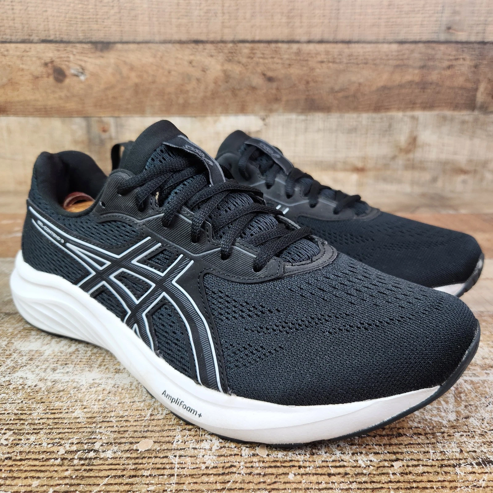 Scarpe da ginnastica Asics Gel Contend 9 uomo taglia 9 5 extra larghe nere corsa allenamento