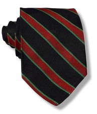 Vintage Brooks Brothers Black Label Repp Stripe Navy Red Green Neck Tie USA