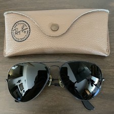 Vintage Ray-Ban Bausch  Lomb B L Gray Black Chrome Aviator 62mm L2821 VRAS USA