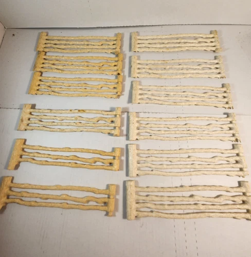 Unbranded Lot of 12 Marx White Western Playset Fences.