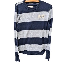 Vintage Abercrombie  Fitch Men's Muscle Fit Striped Long Sleeve Shirt- M